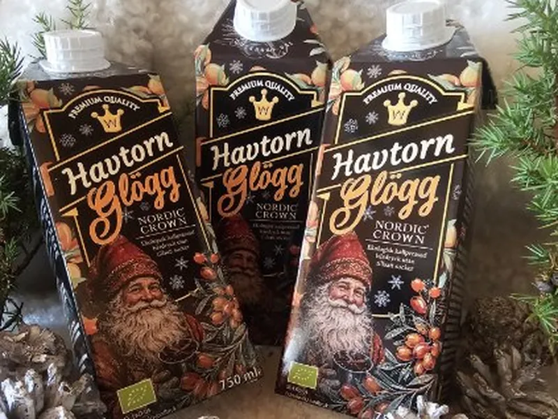 Havtorns Glögg i snö med kottar